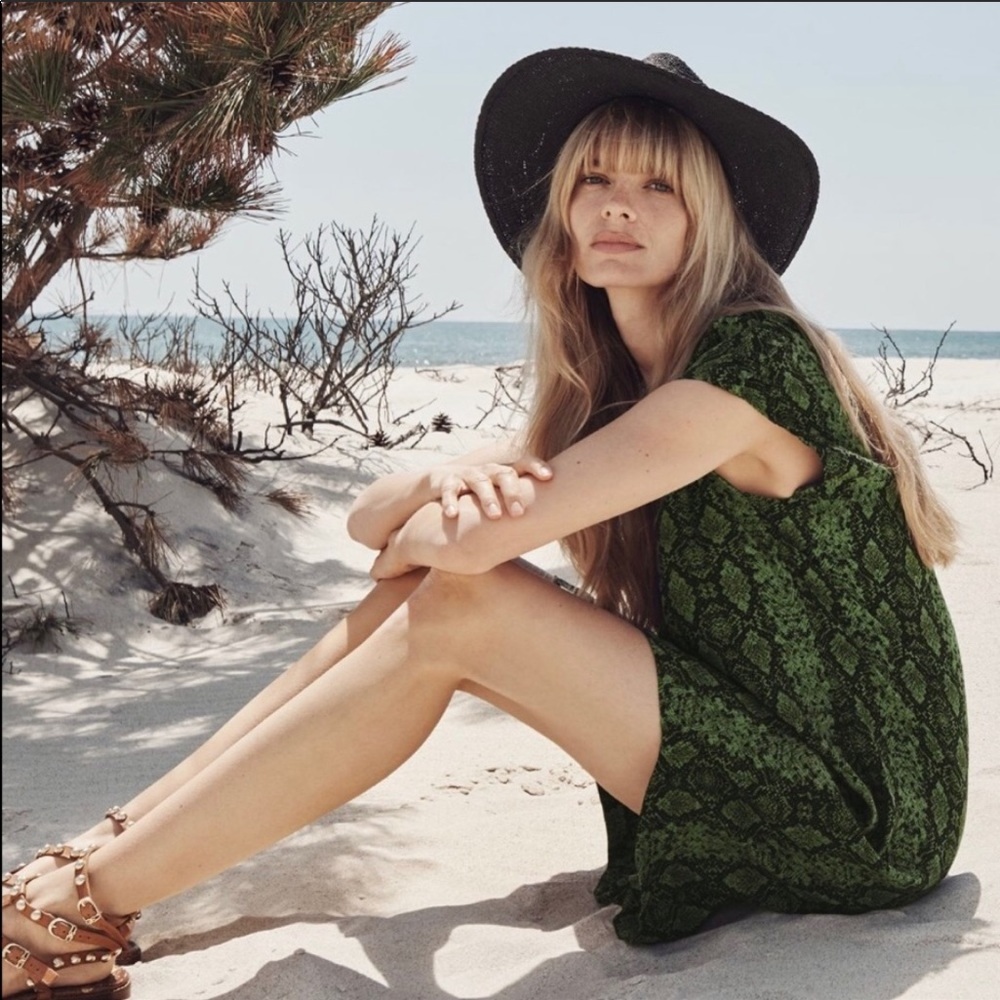 New Anthropologie Rachel Tunic Dress Snake XS